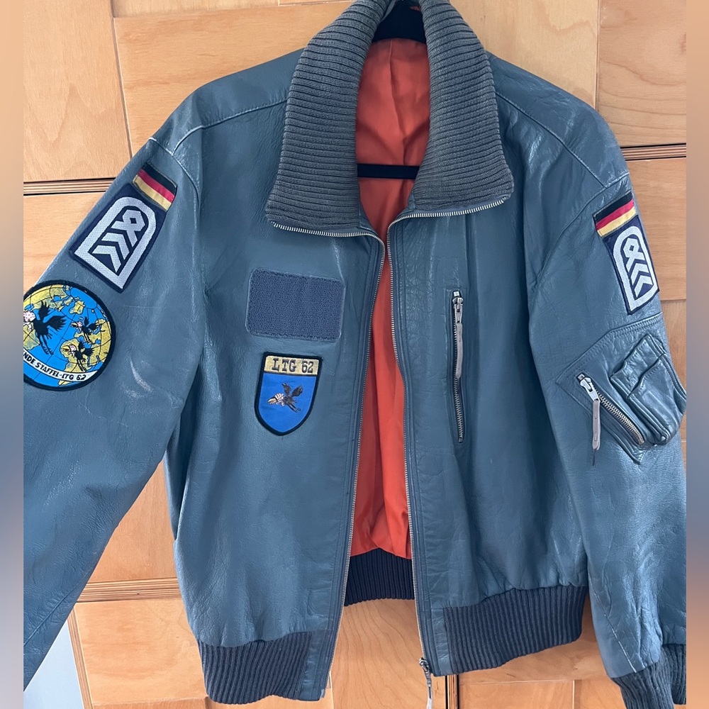 Vintage German Military leather Jacket
